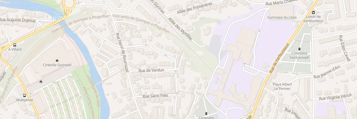 Plan du 3 Rue Savorgnan de Brazza à Quimper