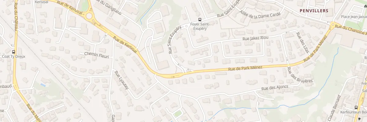 Plan du 1 Rue Saint Exupery à Quimper