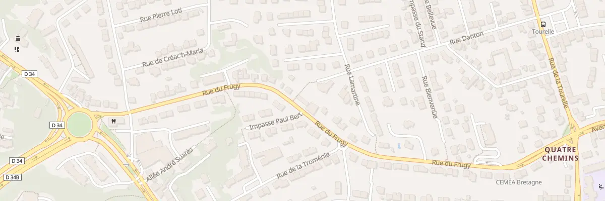 Plan du 53B Rue du Frugy à Quimper