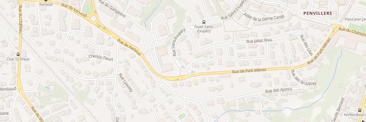 Plan du 3 Rue Saint Exupery à Quimper