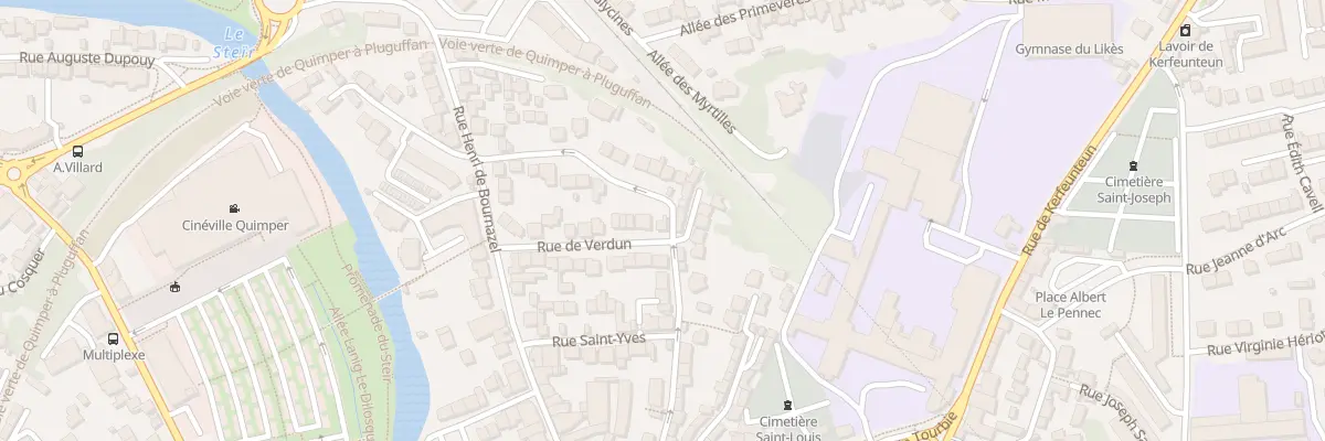 Plan du 17 Rue de Verdun à Quimper