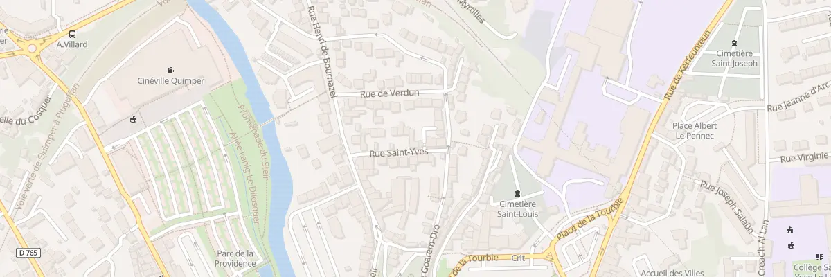 Plan du 13 Rue Saint-Yves à Quimper