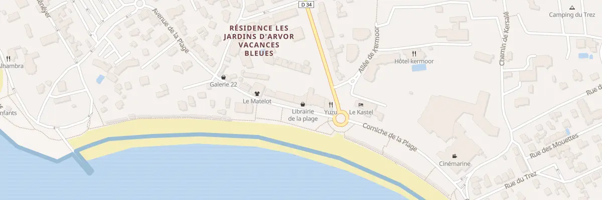 Plan du 4 Av de la Plage à Bénodet