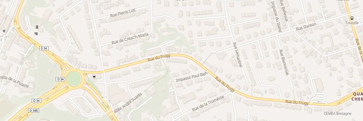 Plan du 38 Rue du Frugy à Quimper