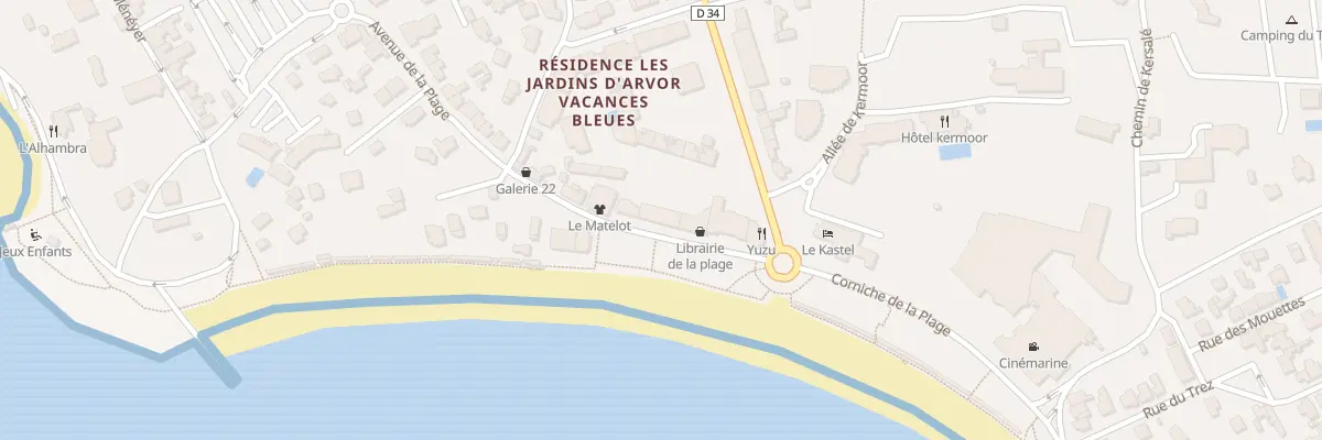 Plan du 8 Av de la Plage à Bénodet