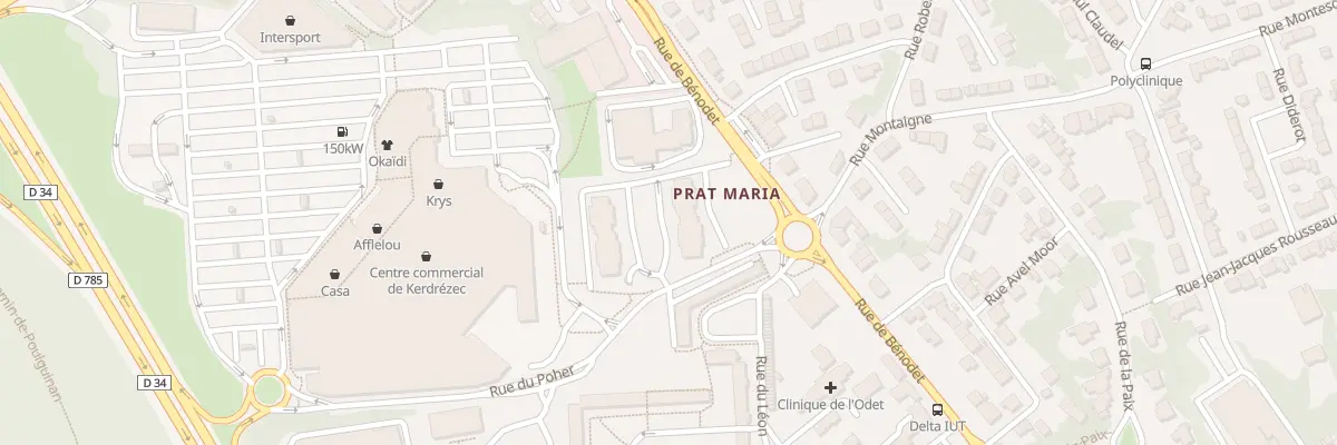 Plan du 3 Rue du Poher à Quimper