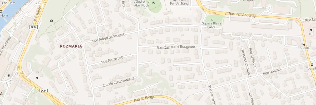 Plan du 5 Rue Guillaume Bougeant à Quimper