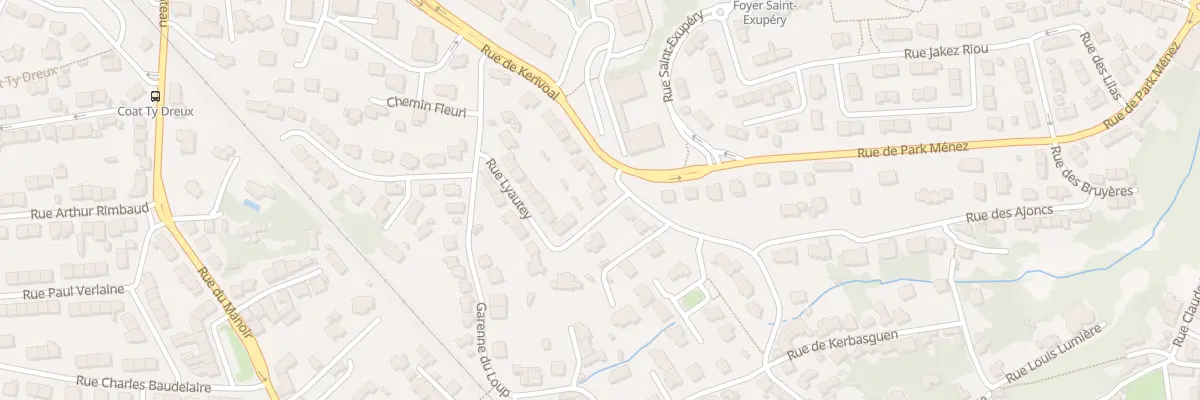 Plan du 18 Rue Lyautey à Quimper