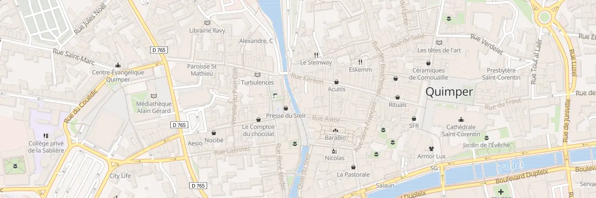 Plan du 7 Pl Terre au Duc à Quimper