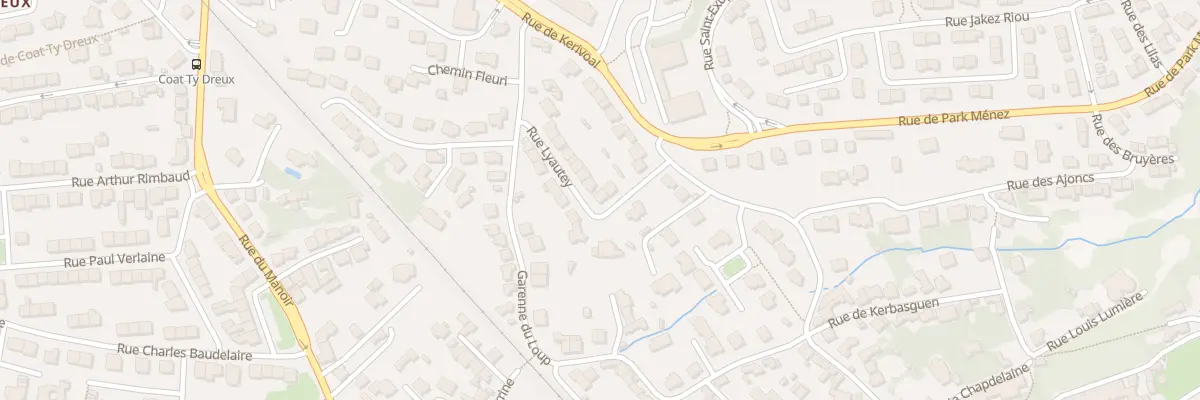 Plan du 14 Rue Lyautey à Quimper