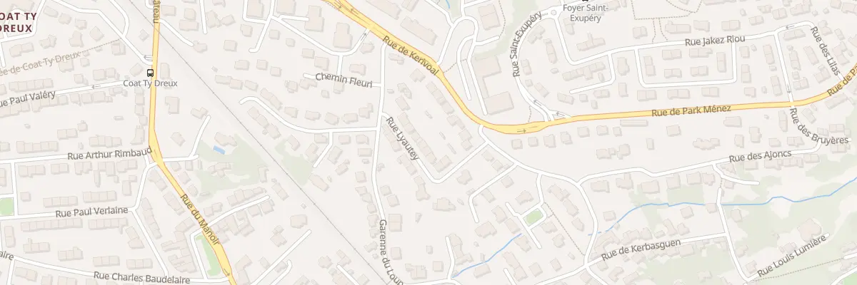 Plan du 8 Rue Lyautey à Quimper