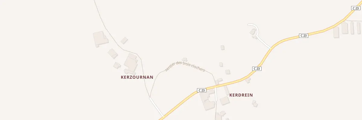 Plan du 1 Kerzournan à Tréflaouénan