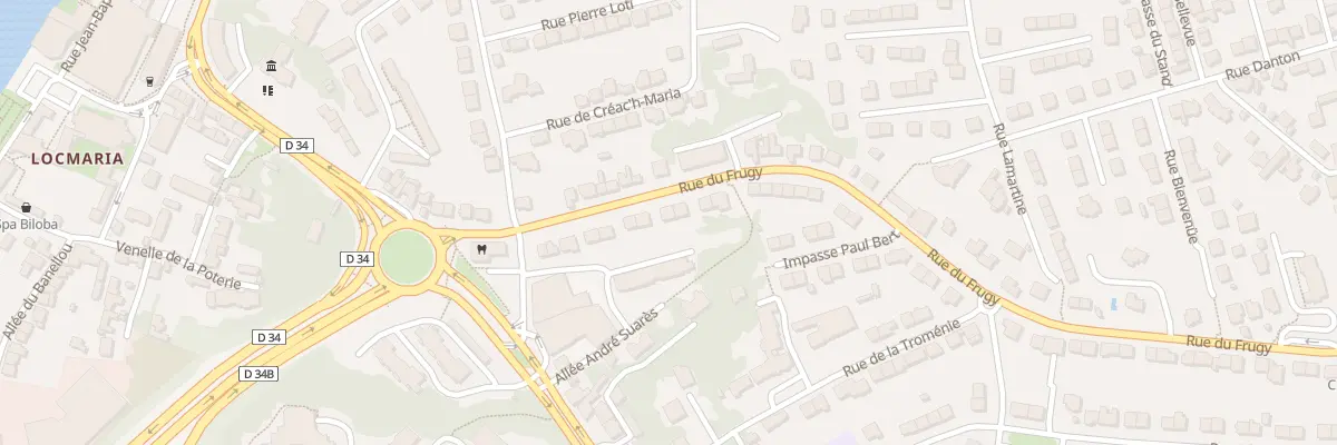 Plan du 18 Rue du Frugy à Quimper
