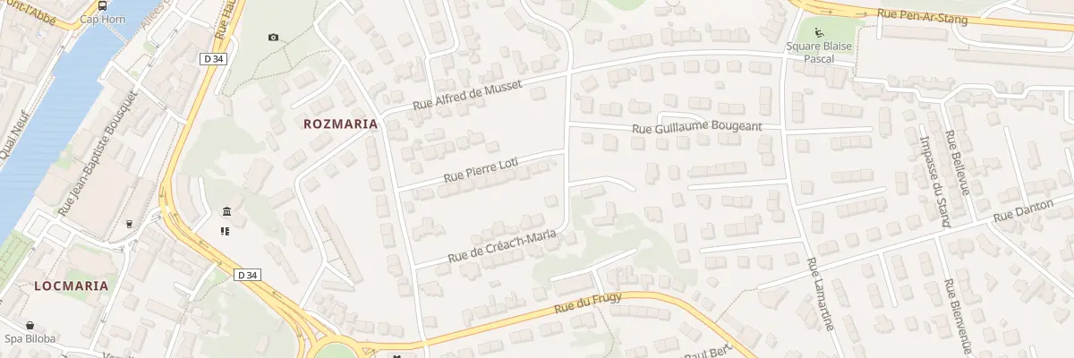 Plan du 22 Rue Pierre Loti à Quimper