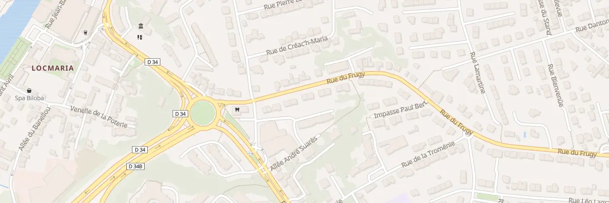 Plan du 14 Rue du Frugy à Quimper