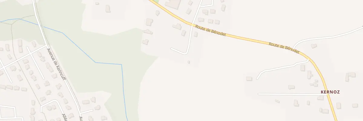 Plan du 56T Rte de Bénodet à Gouesnach