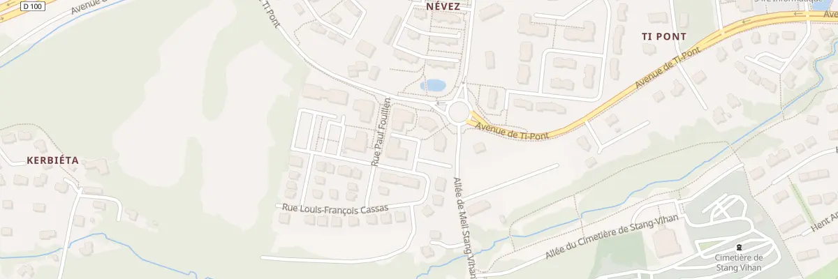 Plan du 2 Rue Louis Francois Cassas à Quimper