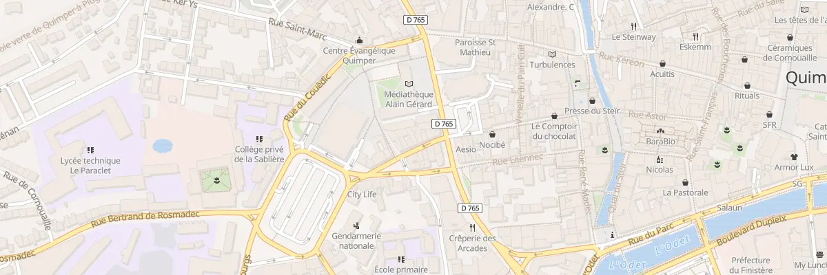 Plan du 38 Rue Saint Mathieu à Quimper