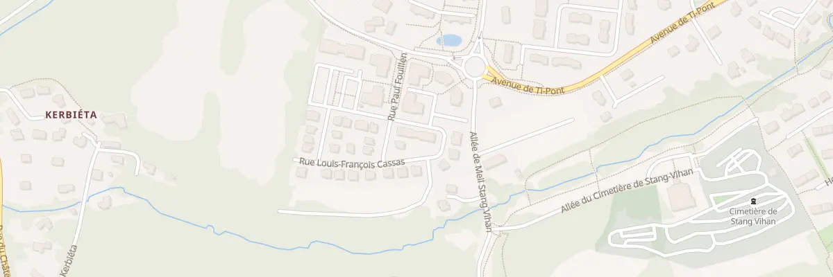 Plan du 1 Rue Louis Francois Cassas à Quimper