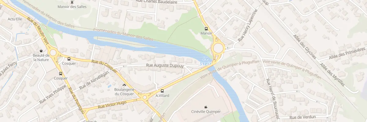 Plan du 22 Rue Auguste Dupouy à Quimper