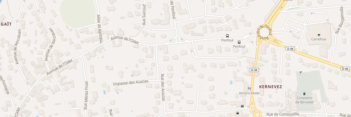 Plan du 14 Rue des Acacias à Bénodet