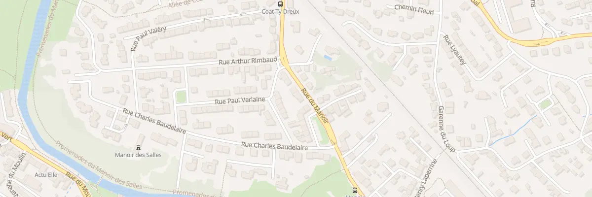 Plan du 10 Rue du Manoir à Quimper