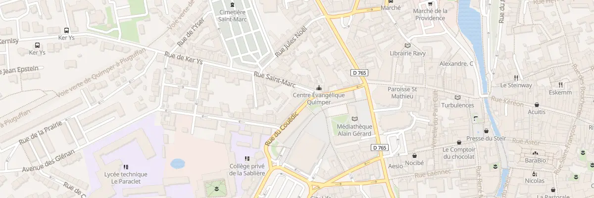 Plan du 1 Rue Saint Marc à Quimper