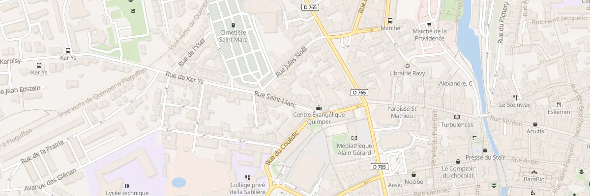 Plan du 18B Rue Saint Marc à Quimper