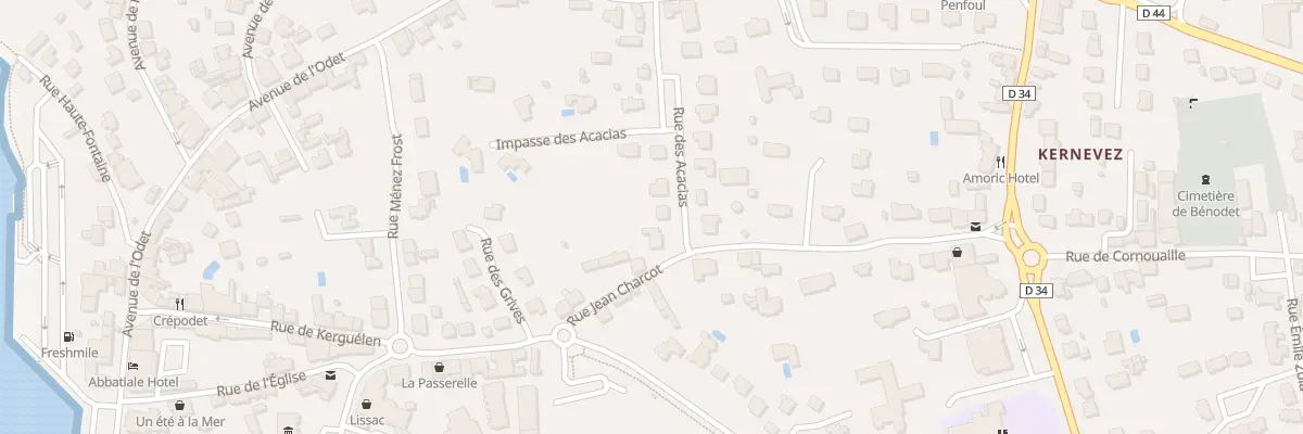 Plan du 3 Rue des Acacias à Bénodet
