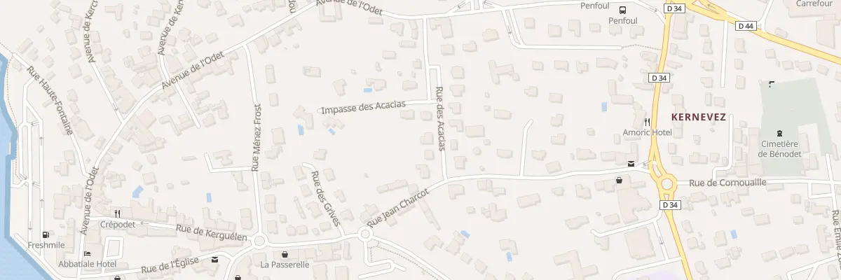Plan du 5 Rue des Acacias à Bénodet