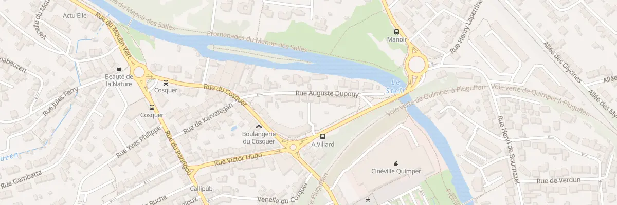 Plan du 11 Rue Auguste Dupouy à Quimper