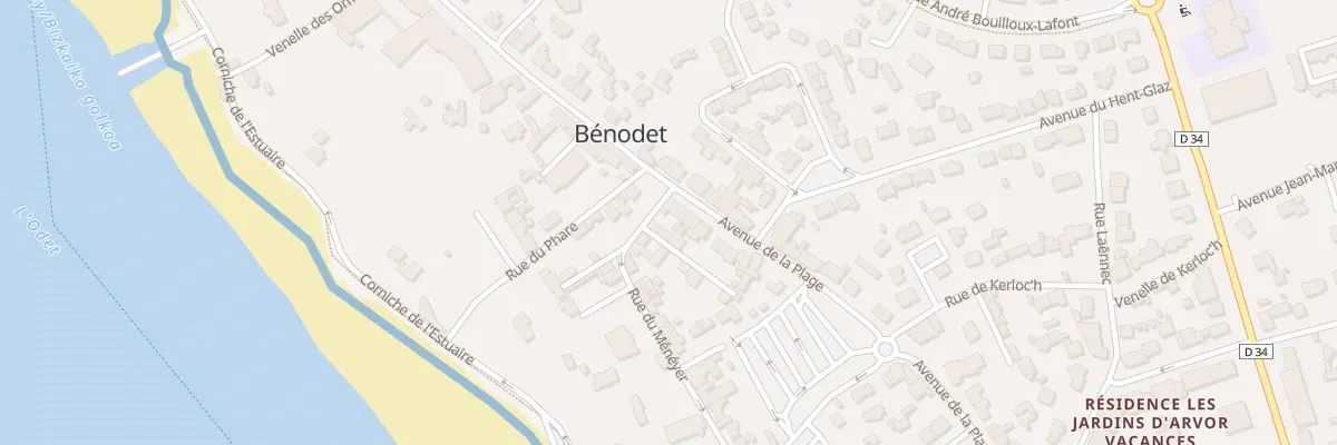 Plan du 25 Av de la Plage à Bénodet