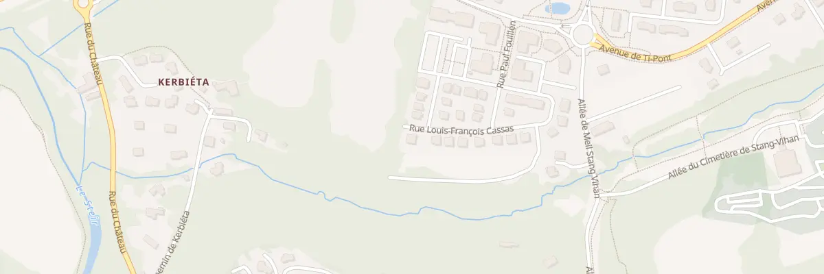 Plan du 28 Rue Louis Francois Cassas à Quimper