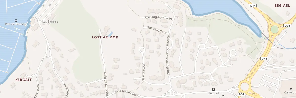 Plan du 14 Rue Surcouf à Bénodet