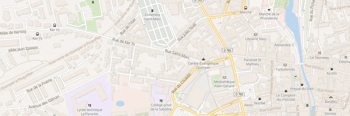 Plan du 3 Rue Saint Marc à Quimper