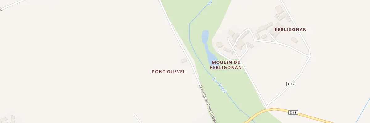 Plan du 12 Che de Pont Guevel à Quéménéven