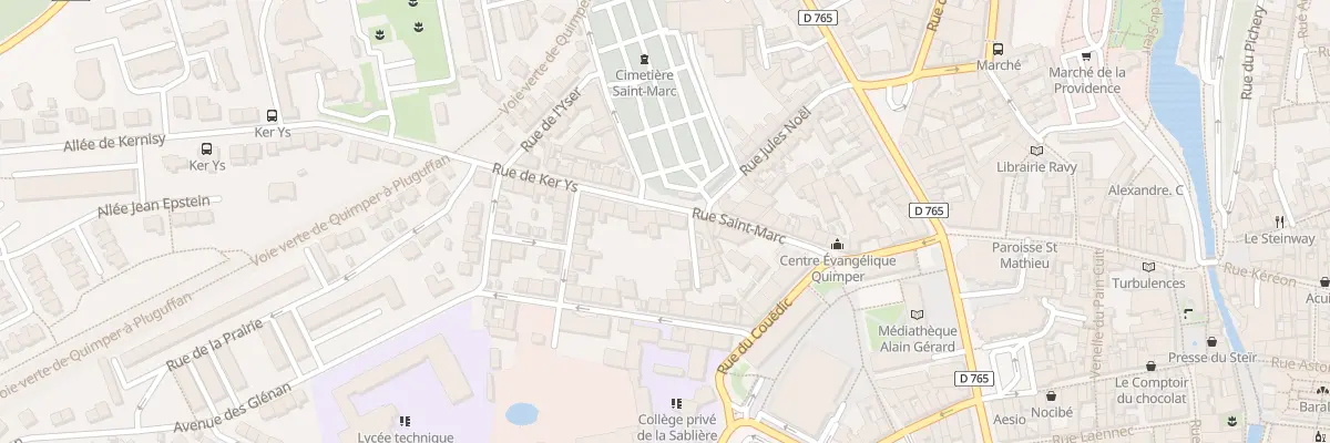 Plan du 9 Rue Saint Marc à Quimper