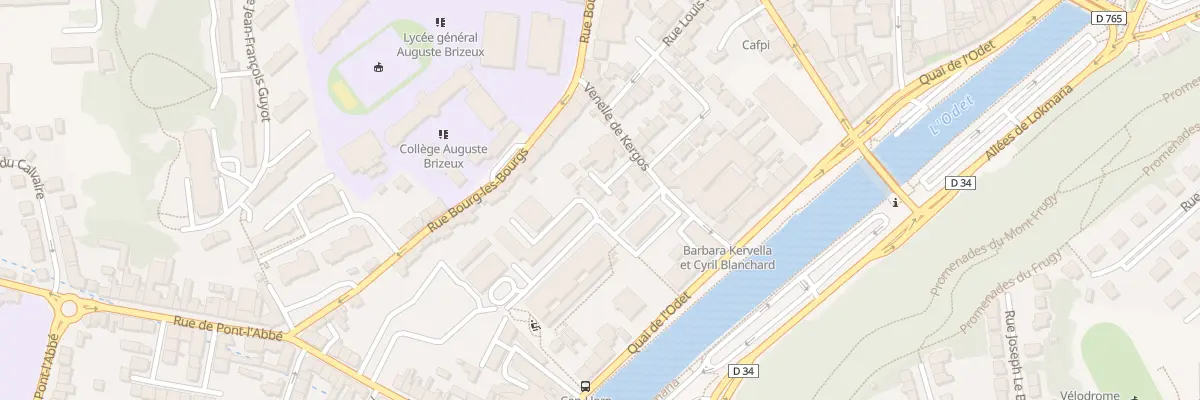 Plan du 33 Rue Anatole le Braz à Quimper