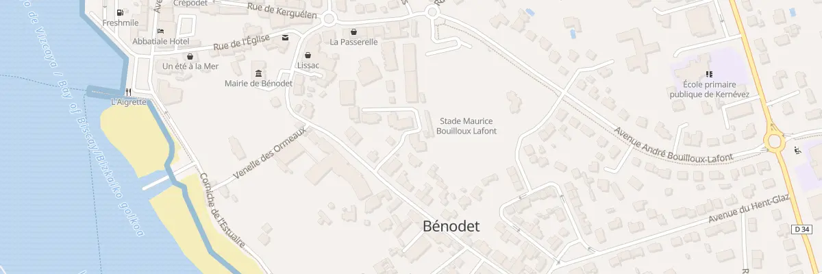 Plan du 88 Av de la Plage à Bénodet