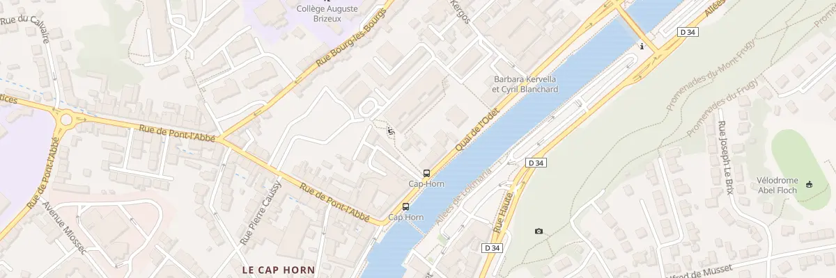Plan du 74B Quai de l’Odet à Quimper