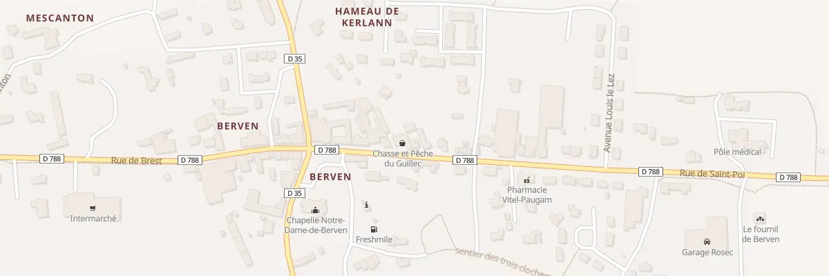 Plan du 19 Rue de Saint Pol de Léon à Plouzévédé