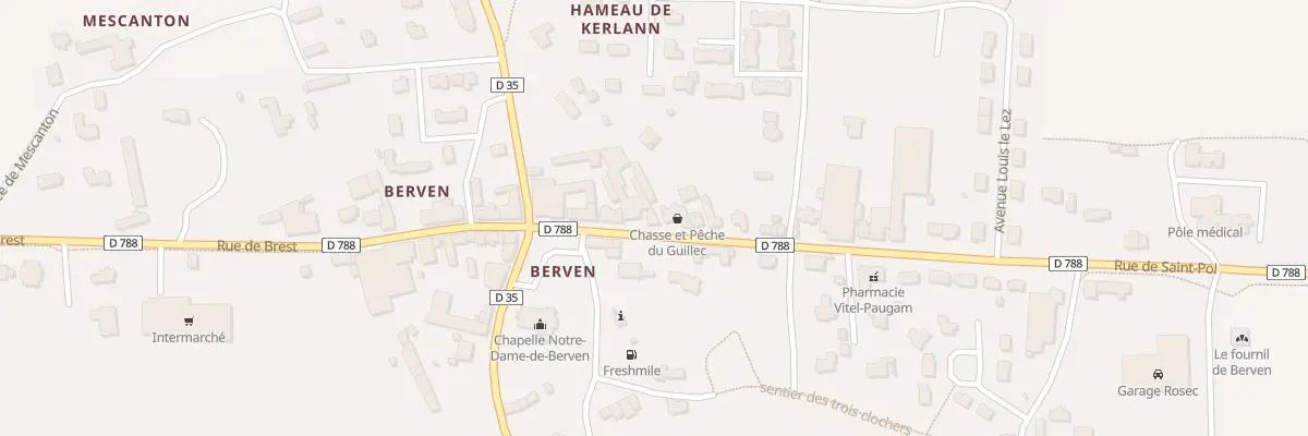 Plan du 11 Rue de Saint Pol de Léon à Plouzévédé