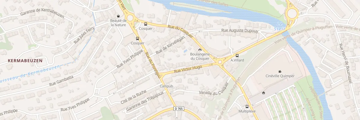 Plan du 11 Rue Victor Hugo à Quimper
