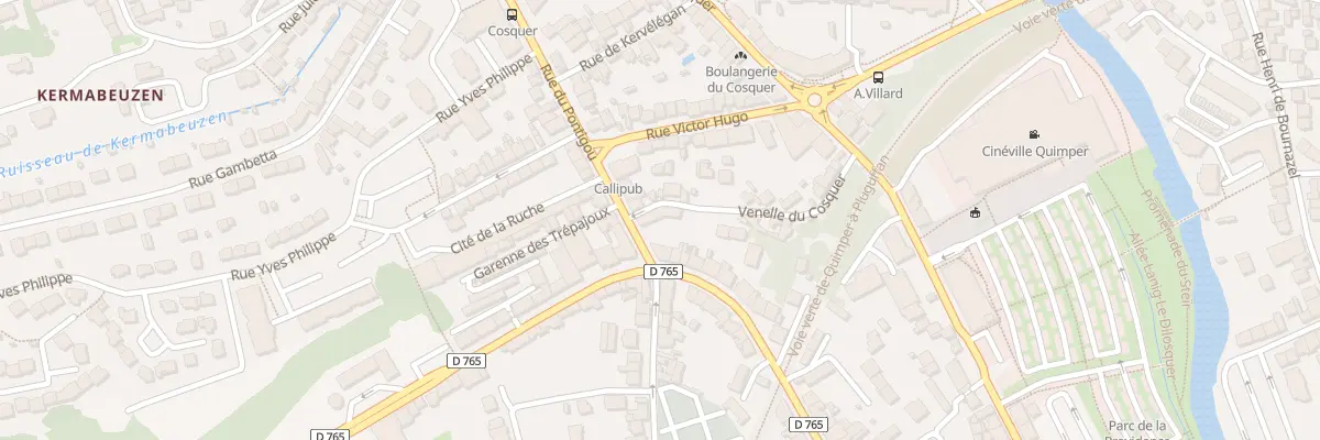 Plan du 1 Rue du Pontigou à Quimper