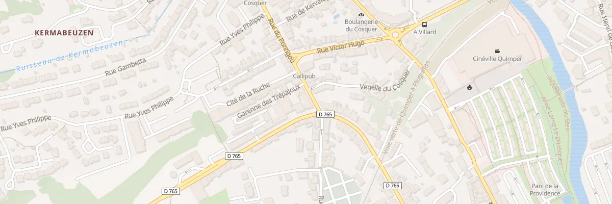 Plan du 2 Rue du Pontigou à Quimper