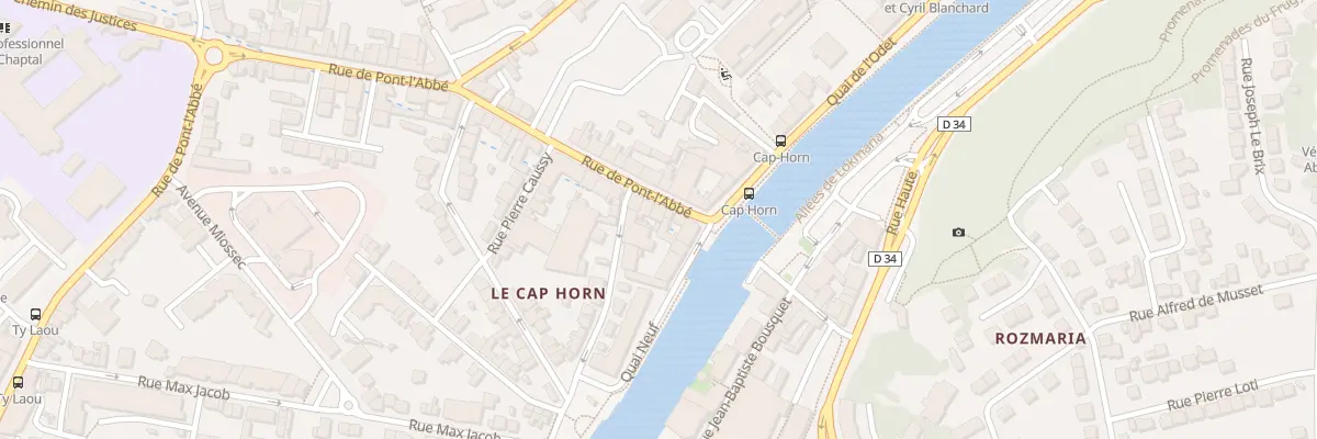 Plan du 10 Rue de Pont-L’Abbé à Quimper