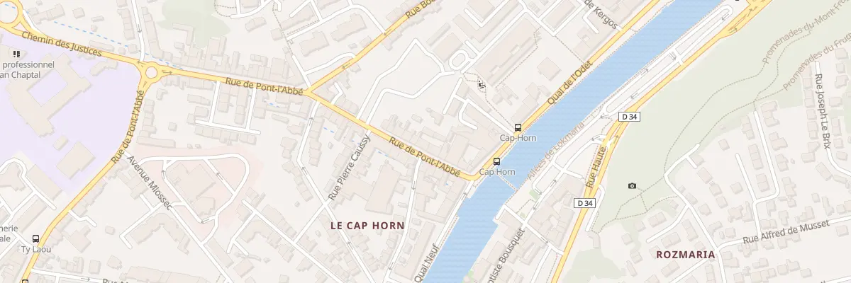 Plan du 7 Rue de Pont-L’Abbé à Quimper