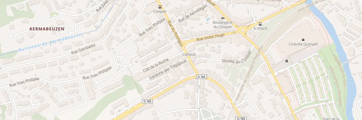 Plan du 8 Rue du Pontigou à Quimper