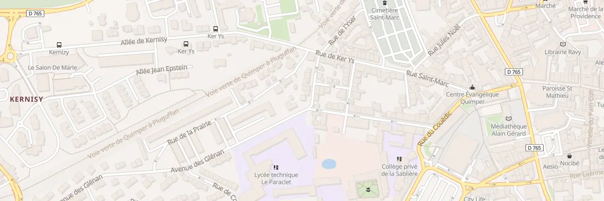 Plan du 11 Rue Jules Simon à Quimper