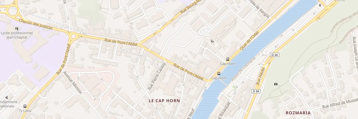 Plan du 15 Rue de Pont-L’Abbé à Quimper
